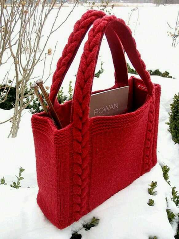 Cable knit bag pattern