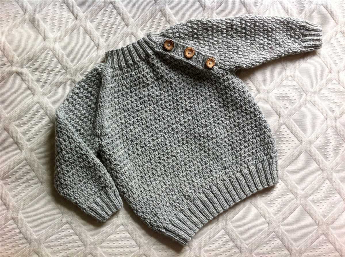 Side button sweater knitting pattern