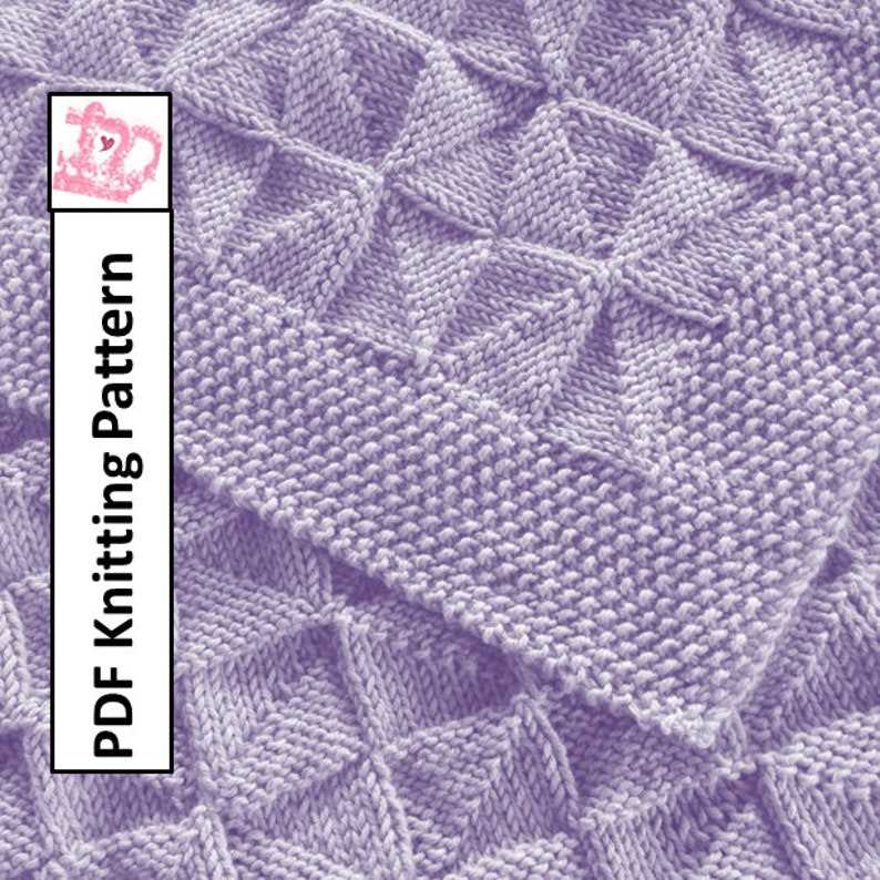 Reversible blanket knitting pattern