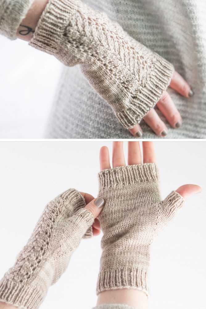 Fingerless knit gloves pattern
