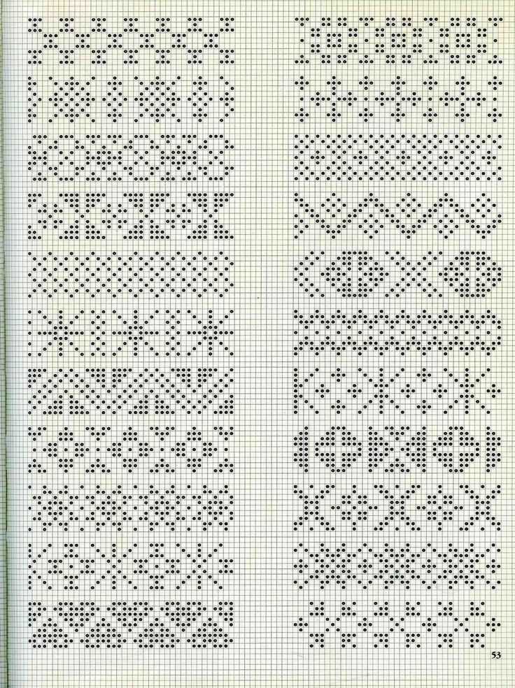Free charted knitting patterns