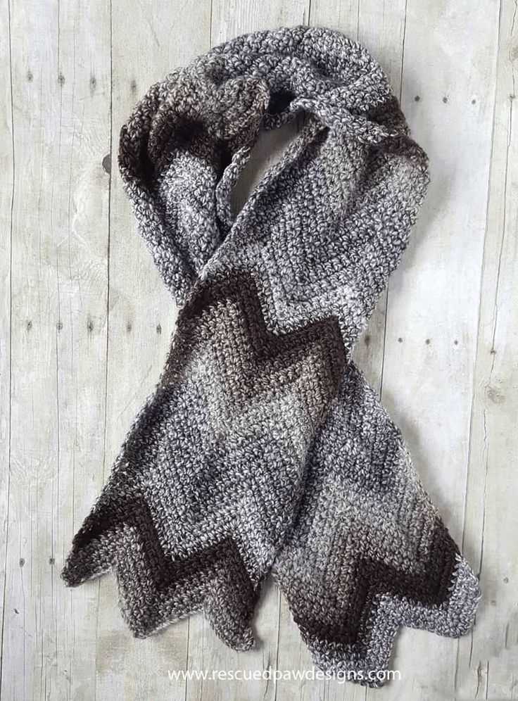 Free chevron scarf knitting pattern