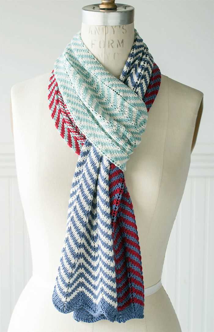 Free chevron scarf knitting pattern
