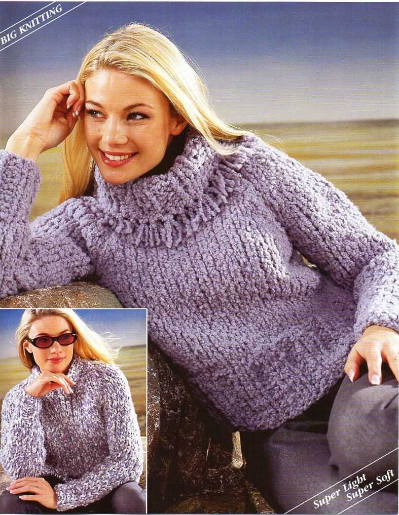 Free chunky knitting patterns ladies jumpers