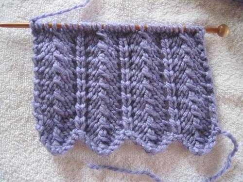 Easy 2 row lace knitting pattern