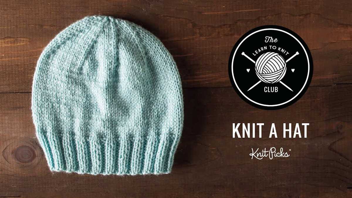Free easy knit hat pattern straight needles uk