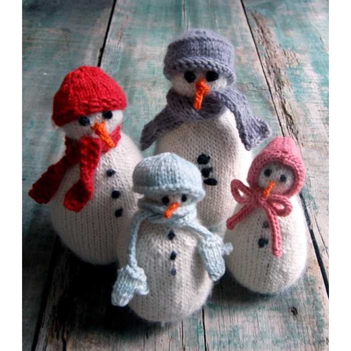 Free easy snowman knitting pattern