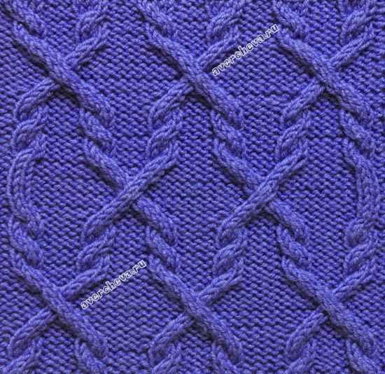 Diamond cable knitting pattern