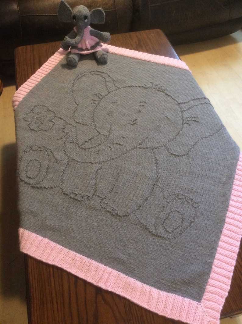 Free elephant blanket knitting pattern