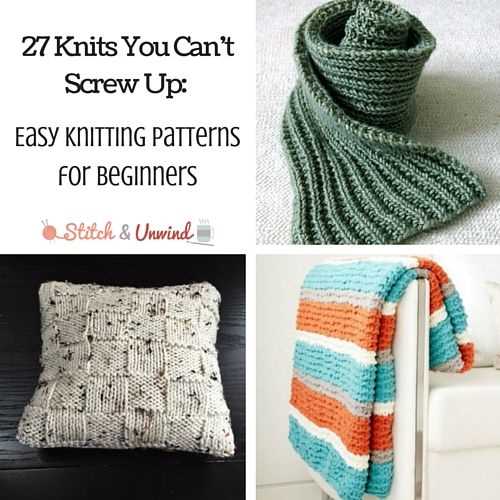 Very easy knitting patterns for beginners