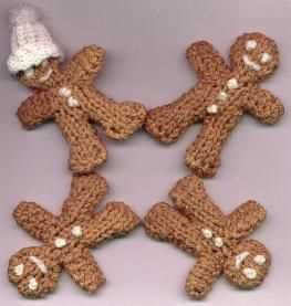 Free gingerbread man knitting pattern