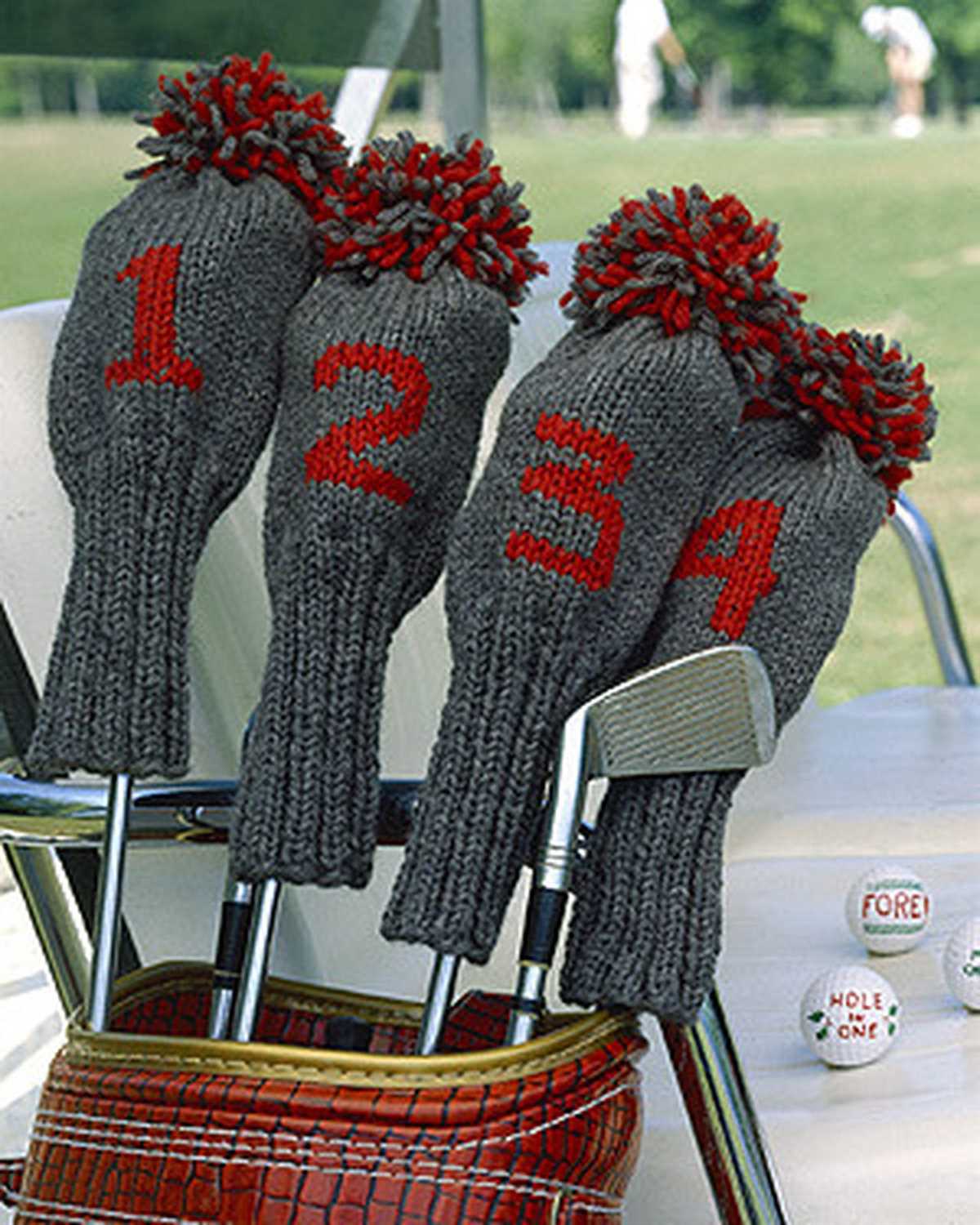 Easy golf club cover knitting pattern