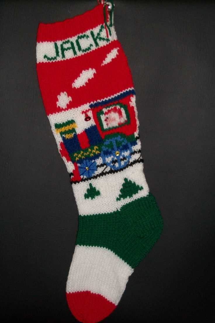 Knitted santa stocking pattern
