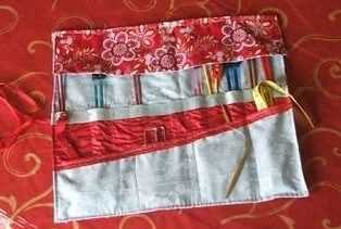 Knitting needle holder sewing pattern