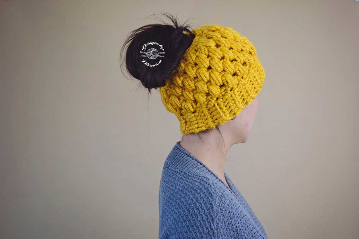 Free knit pattern for ponytail hat