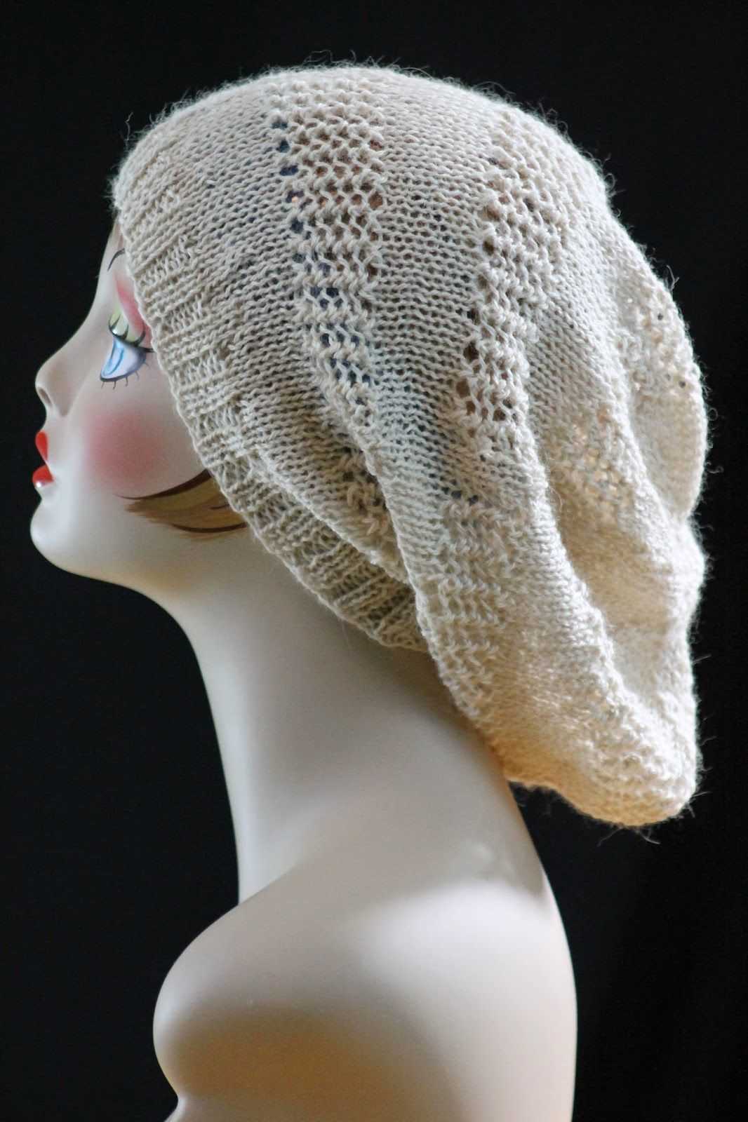 Free knit slouch hat pattern