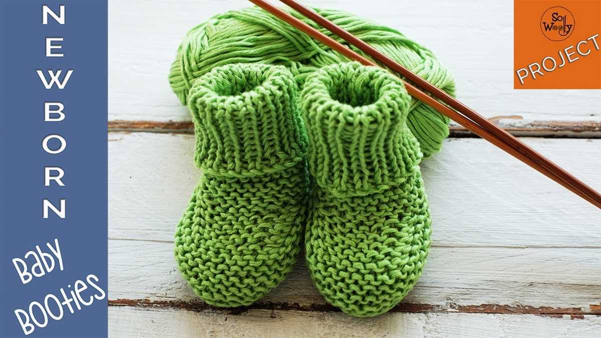 Free knitted baby booties pattern