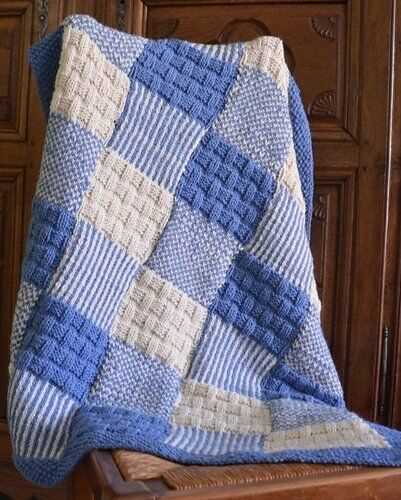 Free knitted patchwork blanket pattern