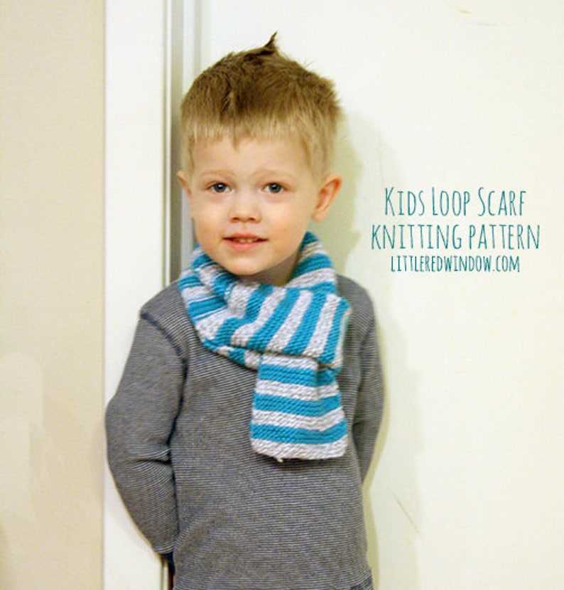 Free knitted scarf pattern for child