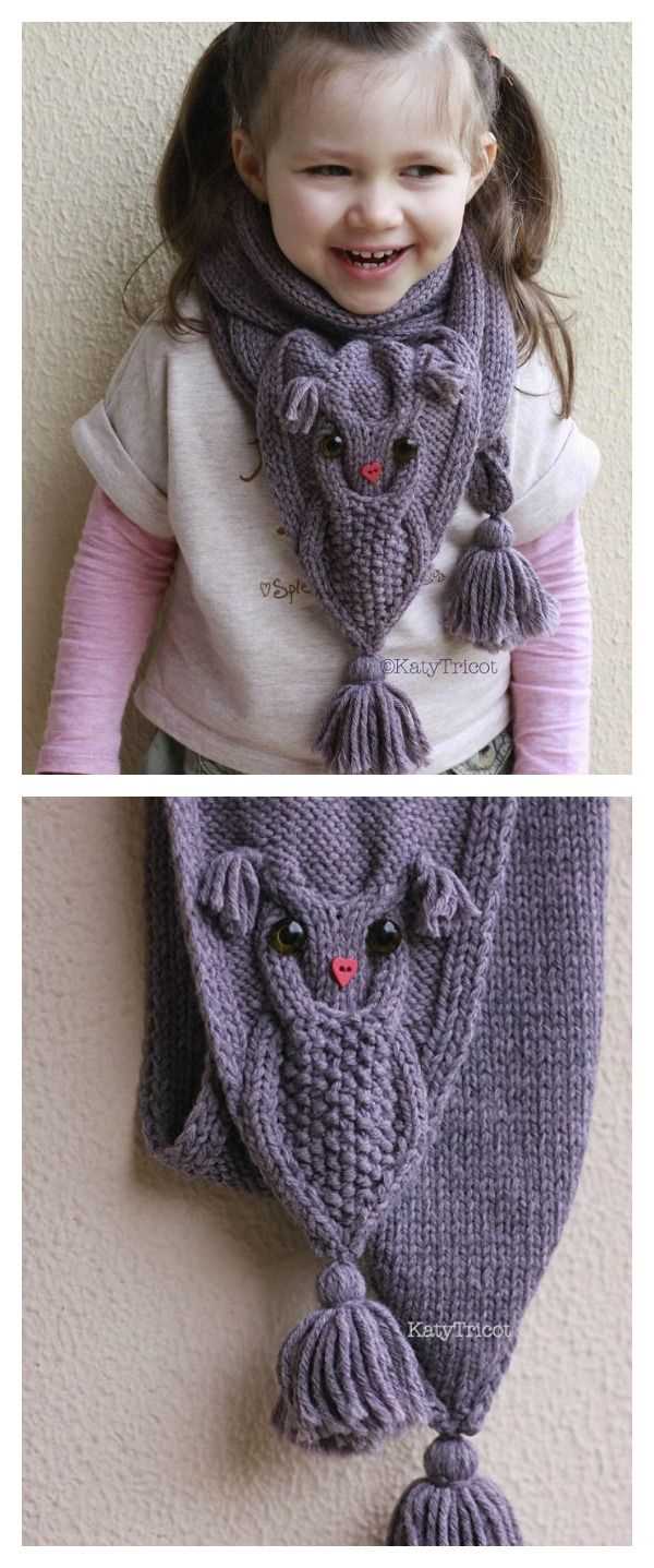 Free knitted scarf pattern for child