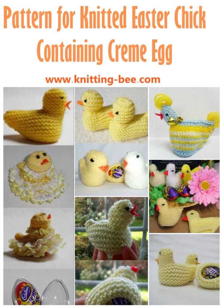 Free knitting pattern easter chick