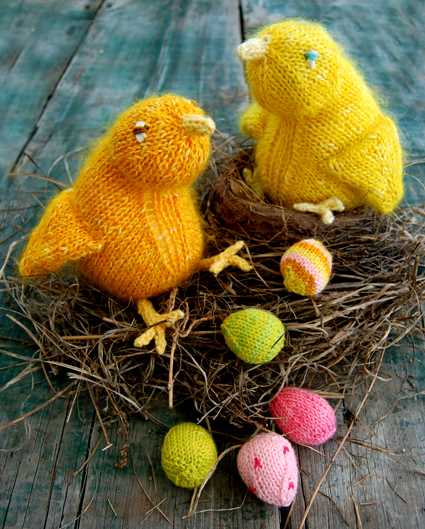 Free knitting pattern easter chick