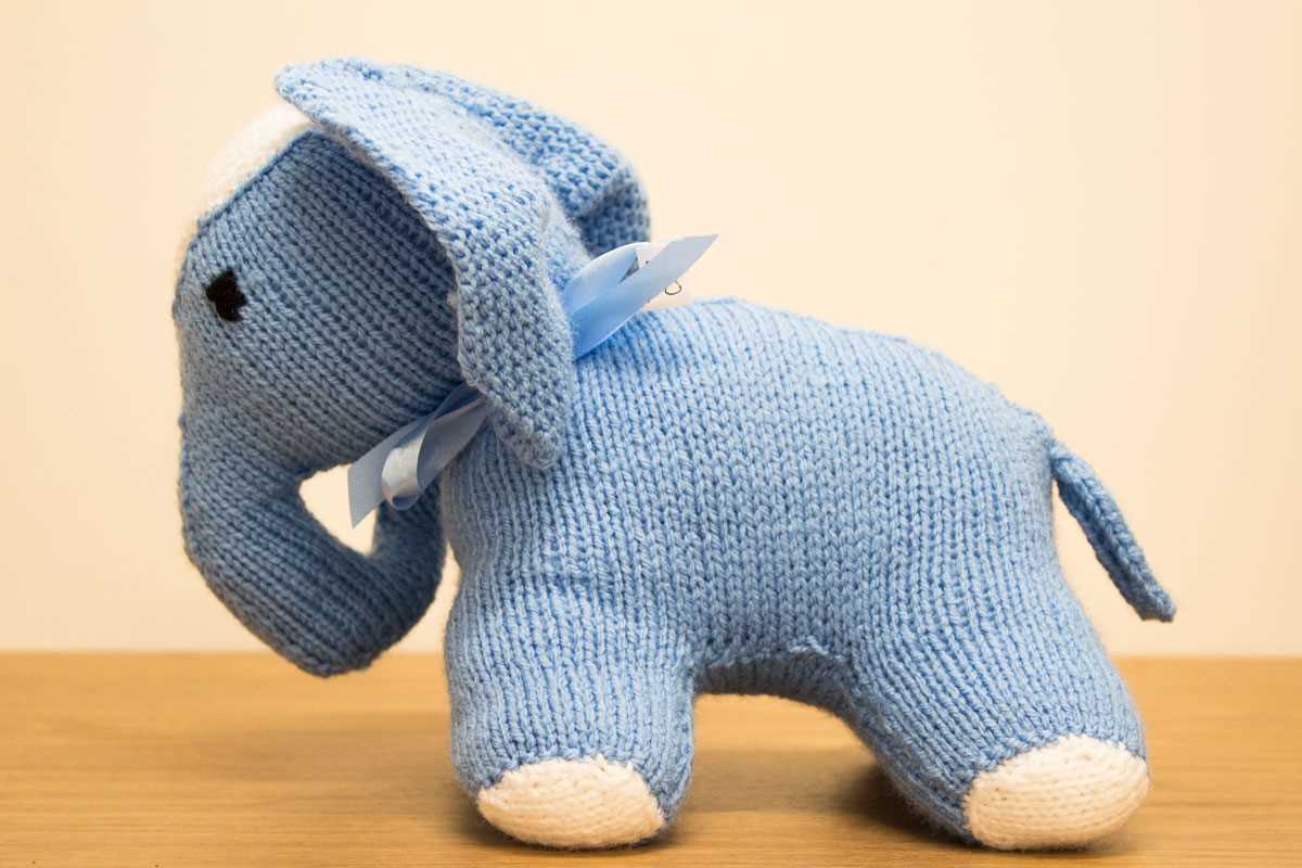 Free knitting pattern for elephant toy