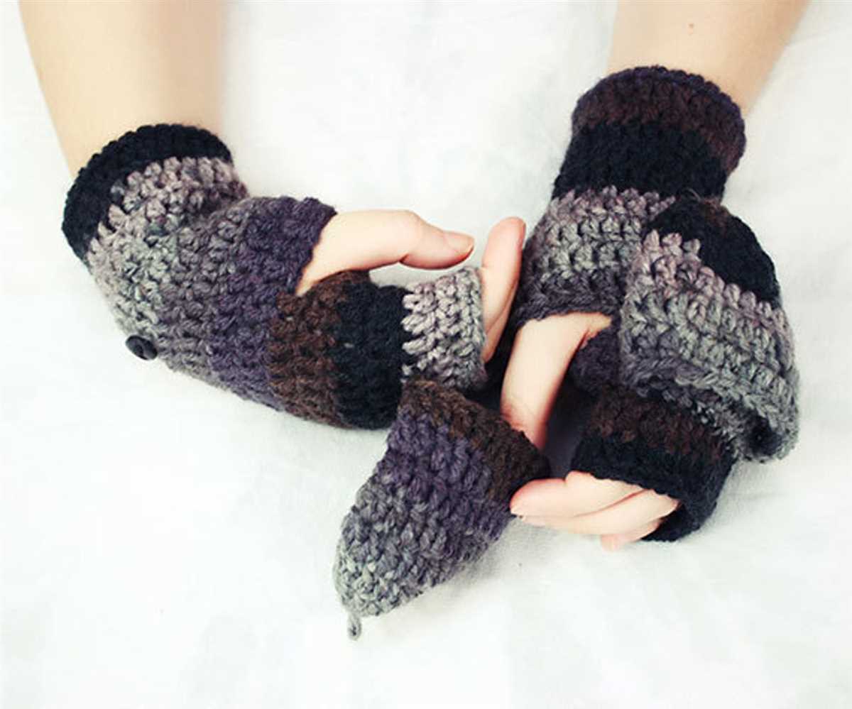 Free knitting pattern for fingerless gloves with mitten flap