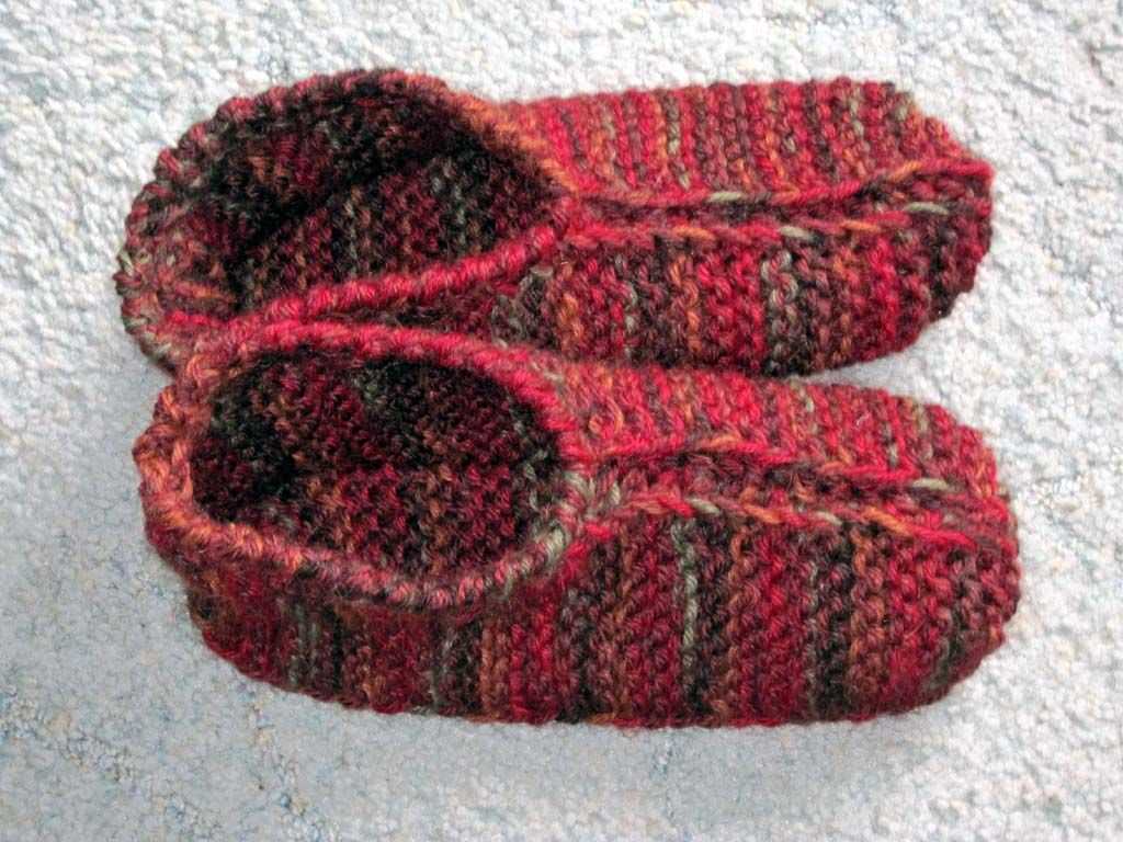 Free knitting pattern for ladies slippers