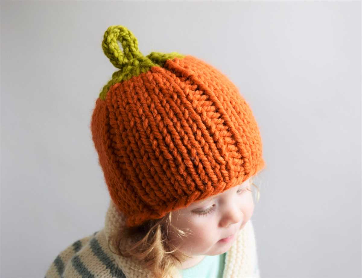 Free knitting pattern for pumpkin hat
