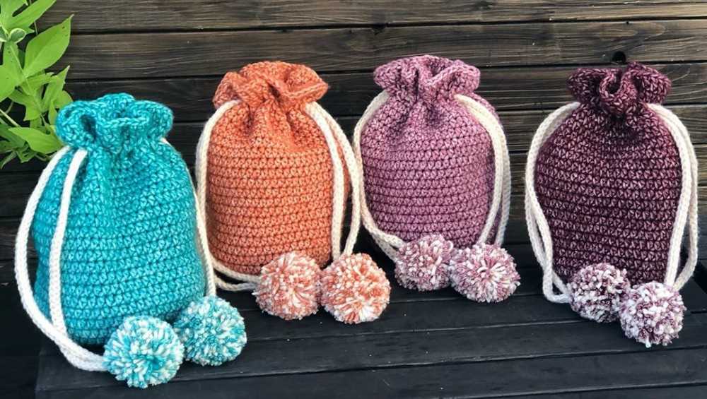 Free knitting pattern for small drawstring bag