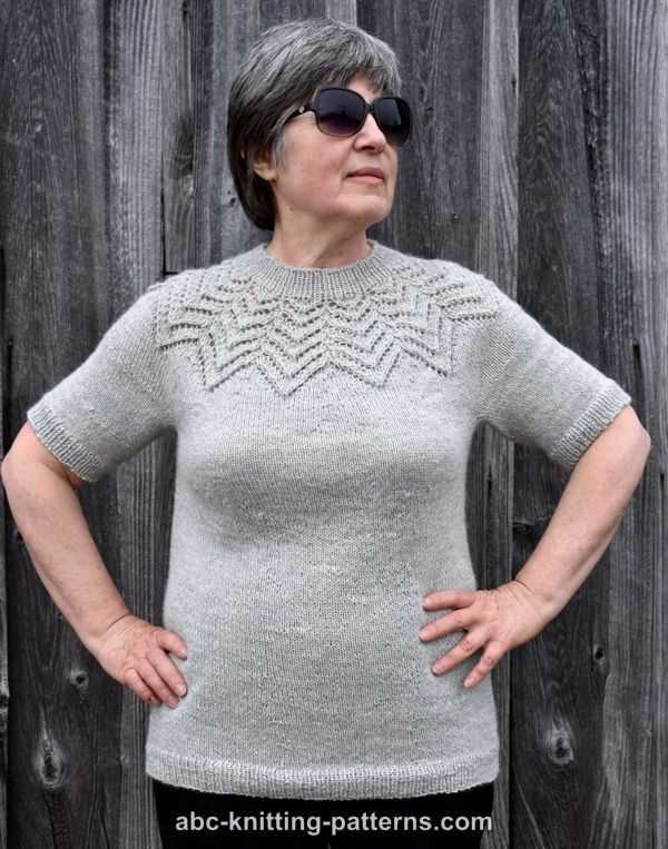 Free knitting pattern sweater top down