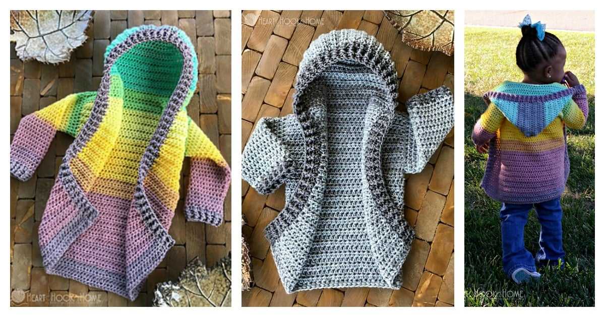 Free knitting patterns for childrens hooded cardigans