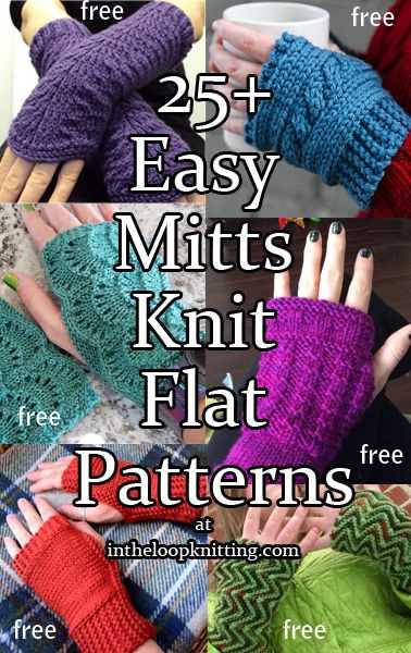 Free knitting patterns for fingerless gloves using straight needles