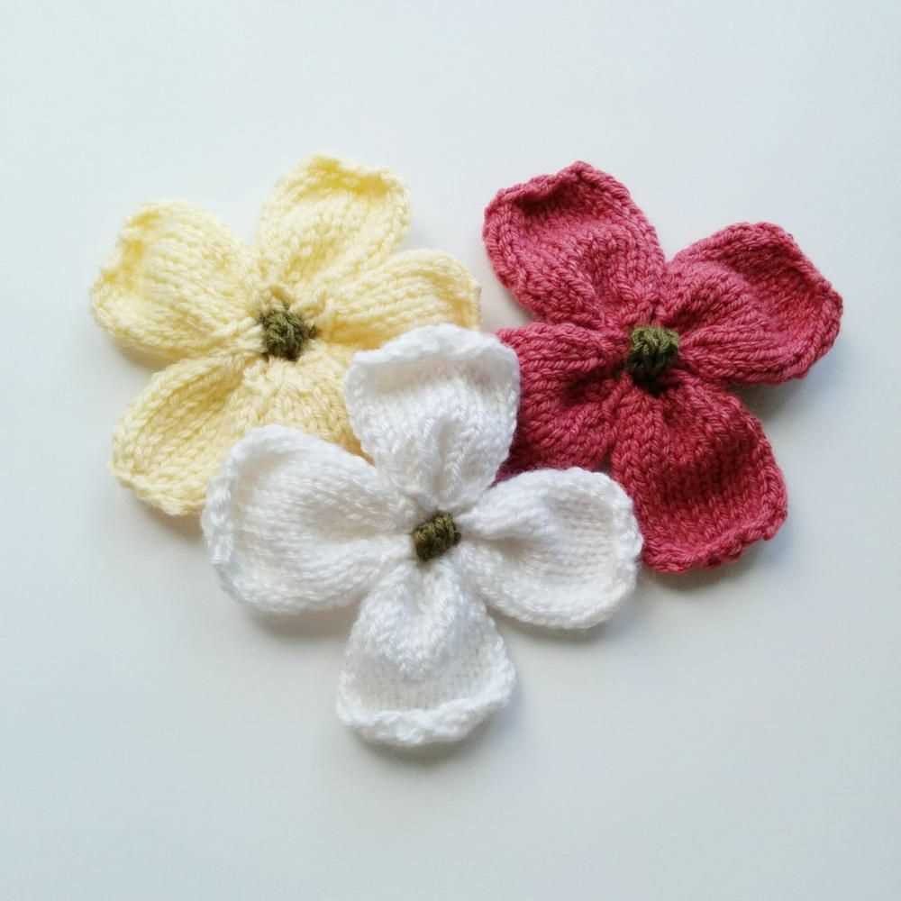 Free knitting patterns for flowers downloads