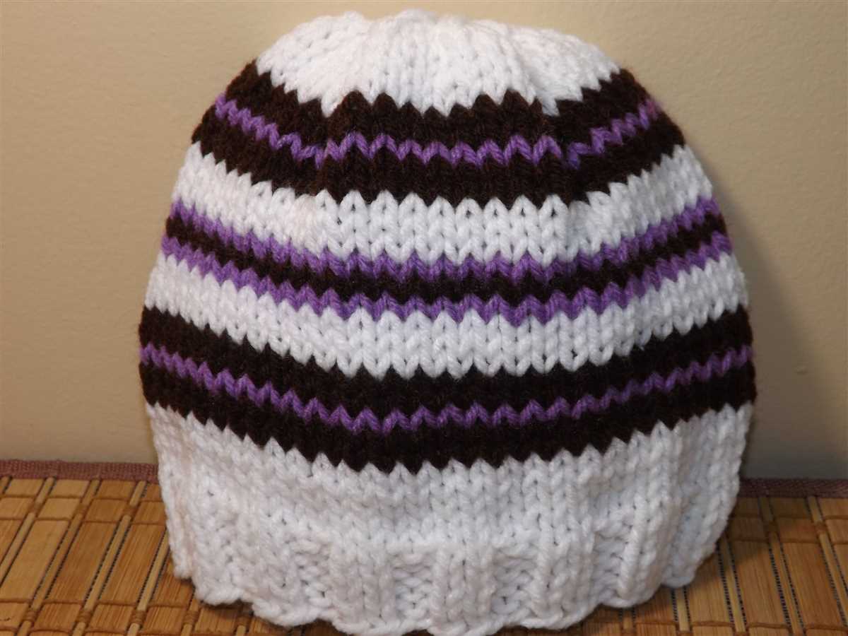 Knitting a beanie with straight needles pattern