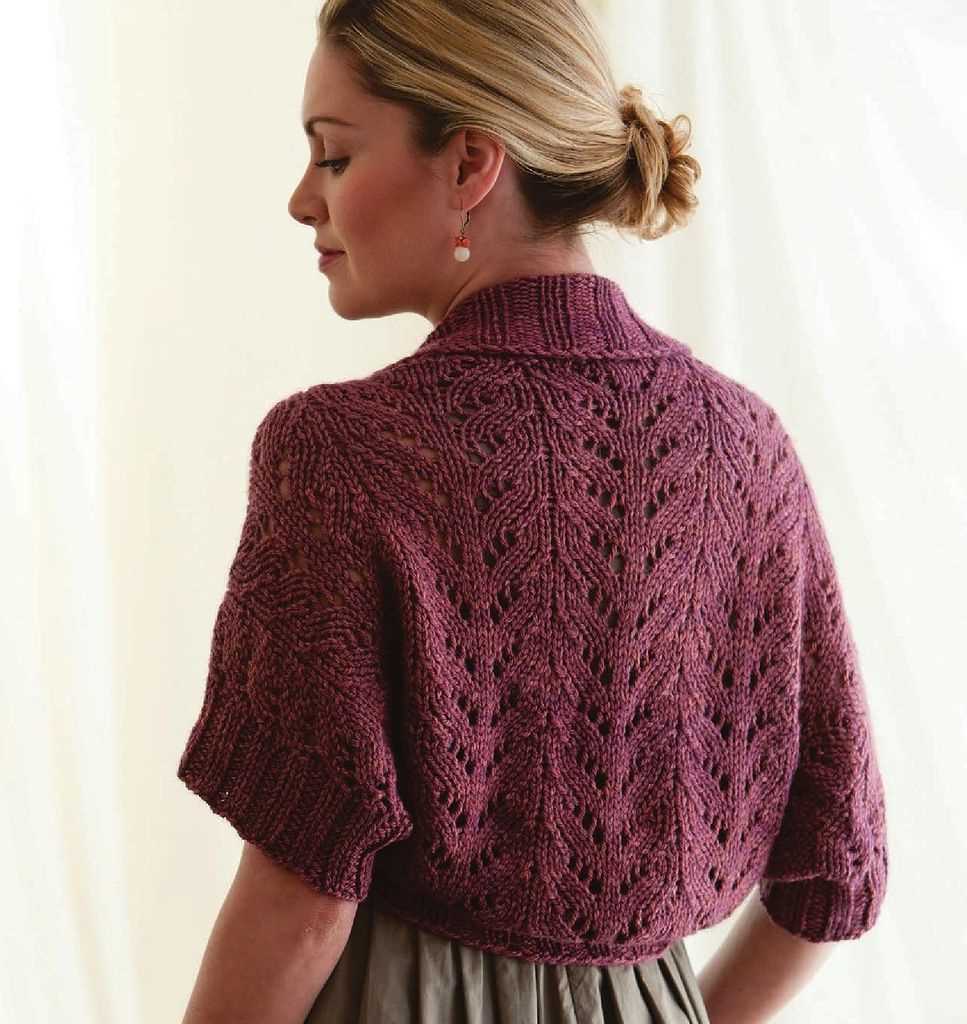 Free lace shrug knitting pattern