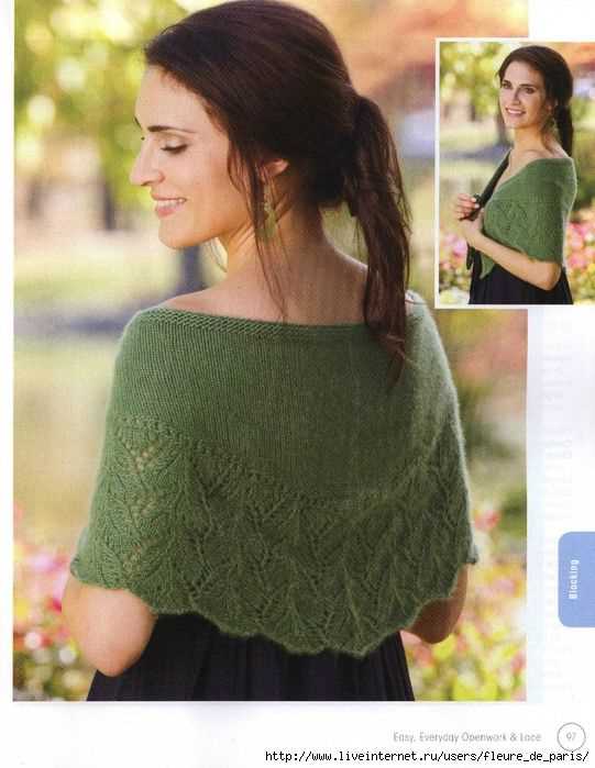 Free lace shrug knitting pattern
