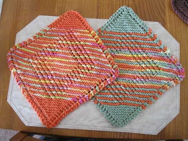 Knitting pattern diagonal squares