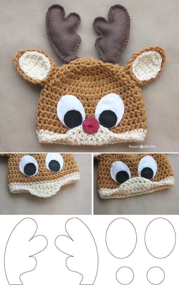 Reindeer hat knitting pattern free