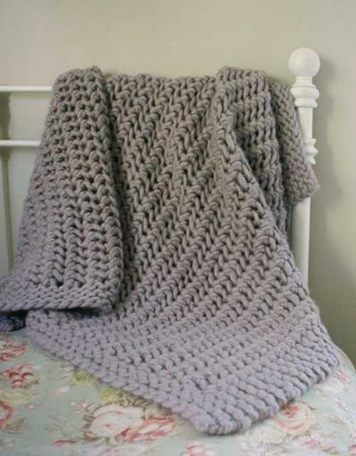Chunky knit throw patterns free