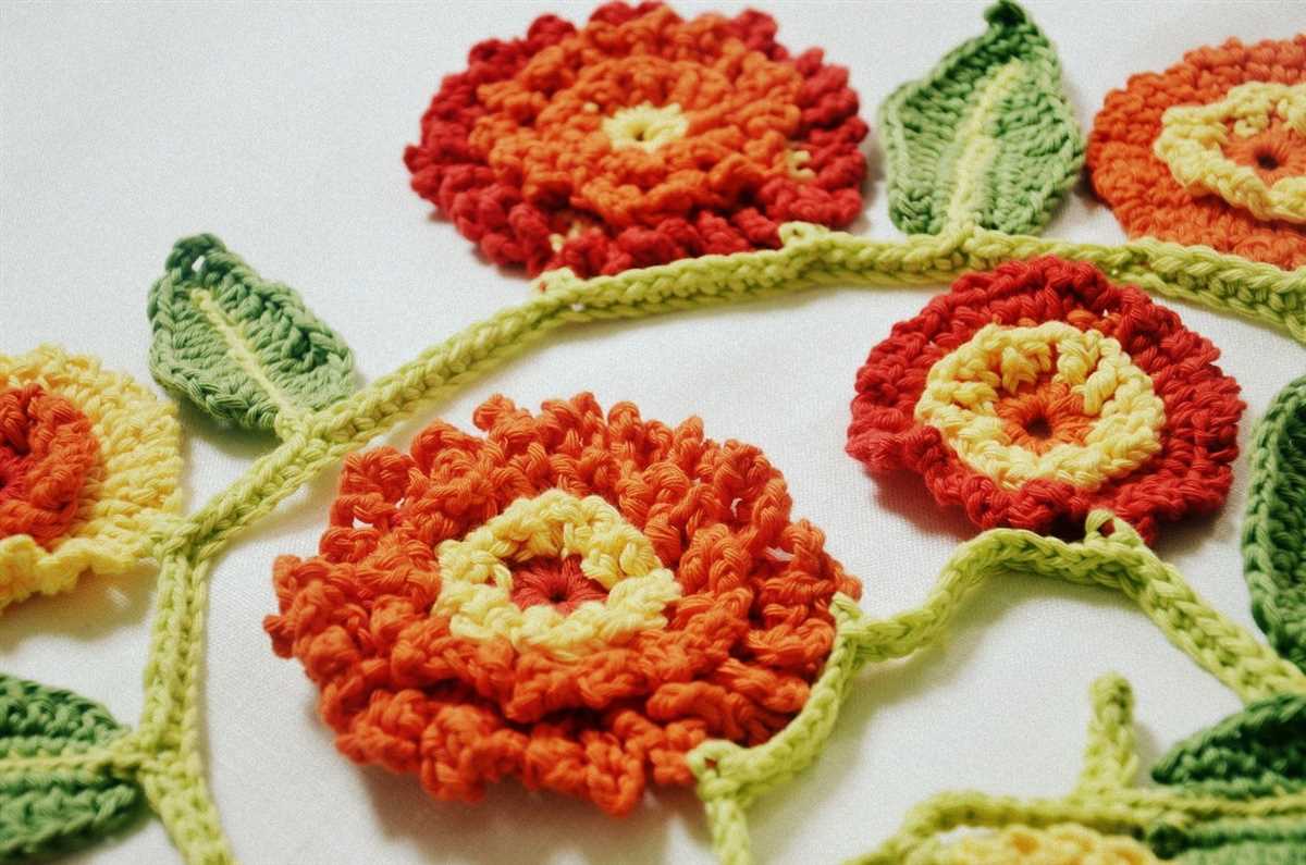 Knit flowers pattern