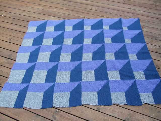 Modular knitting blanket pattern
