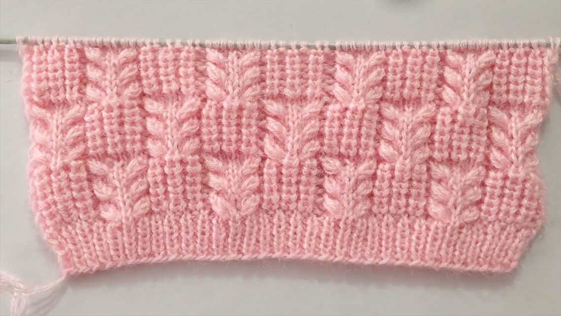 Knitted leaf square pattern free