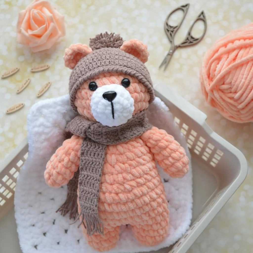 Teddy bear hat knitting pattern free