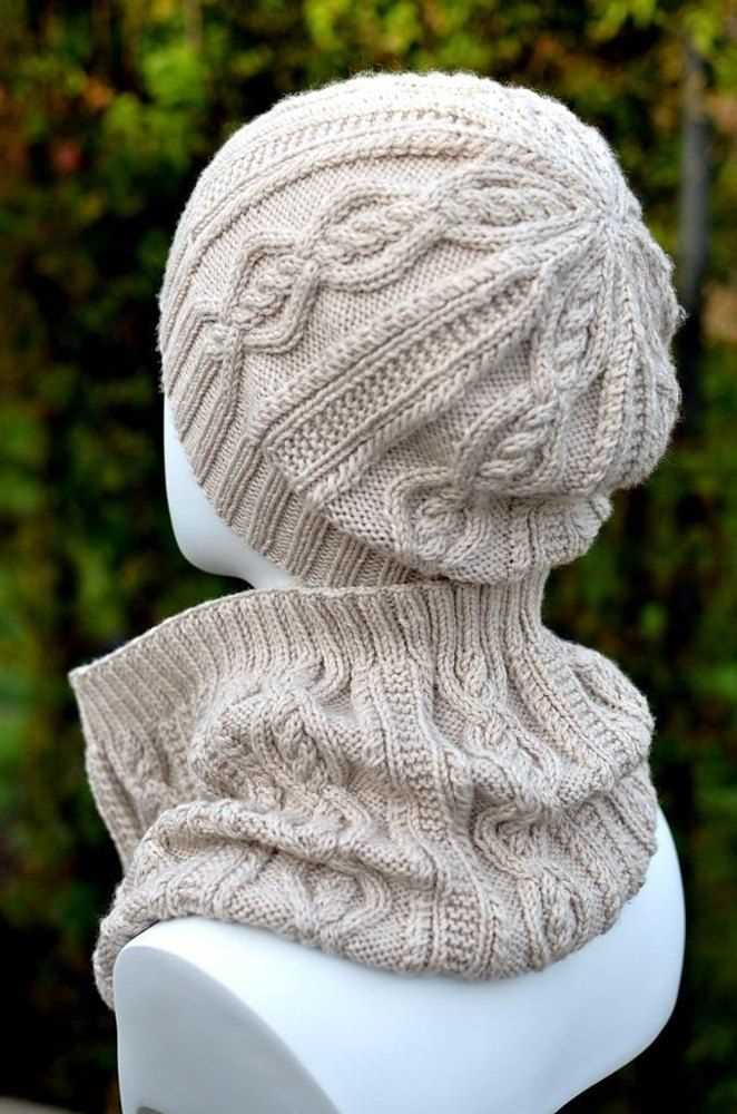 Cozy cable knit hat pattern