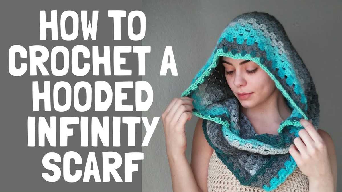 Hooded infinity scarf knit pattern
