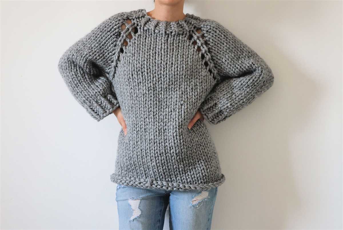 Chunky yarn sweater knitting pattern