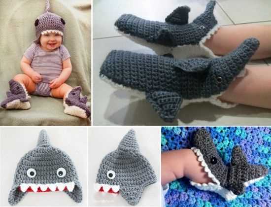 Create Your Own Cozy Shark Slippers with This Free Knitting Pattern Free knitting pattern for shark slippers