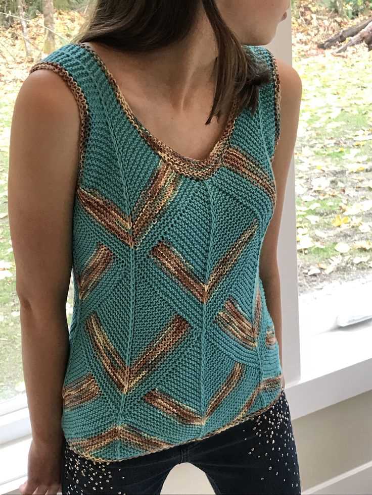 Summer cotton sweater knitting pattern